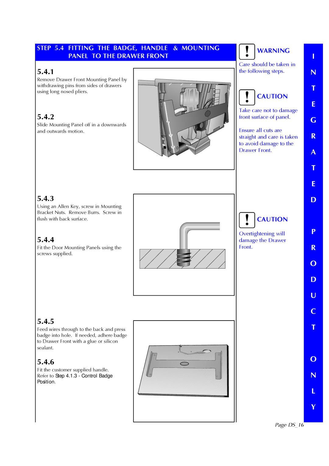 Fisher & Paykel DS602I manual DS16 