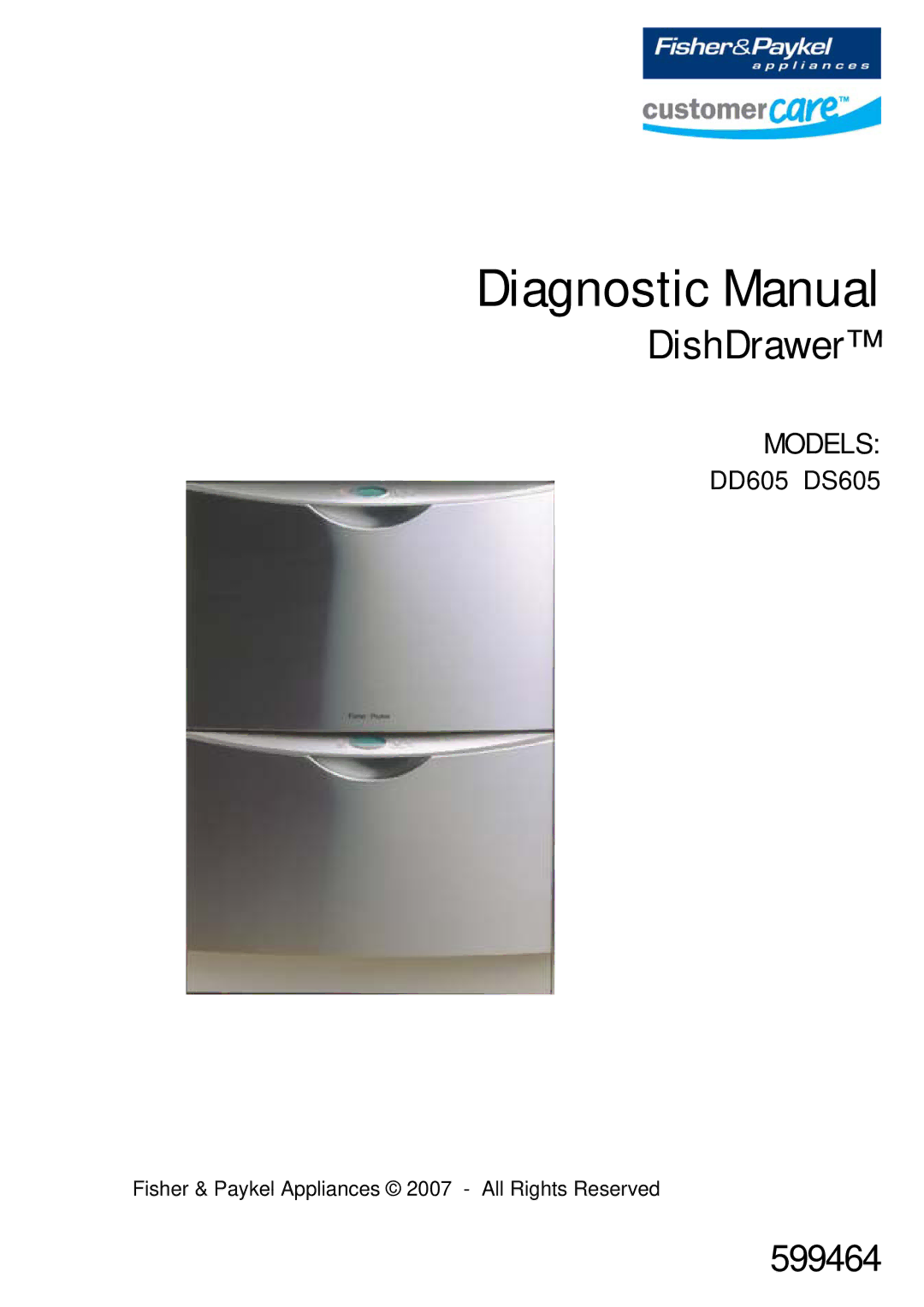 Fisher & Paykel DD605, DS605 manual Diagnostic Manual 