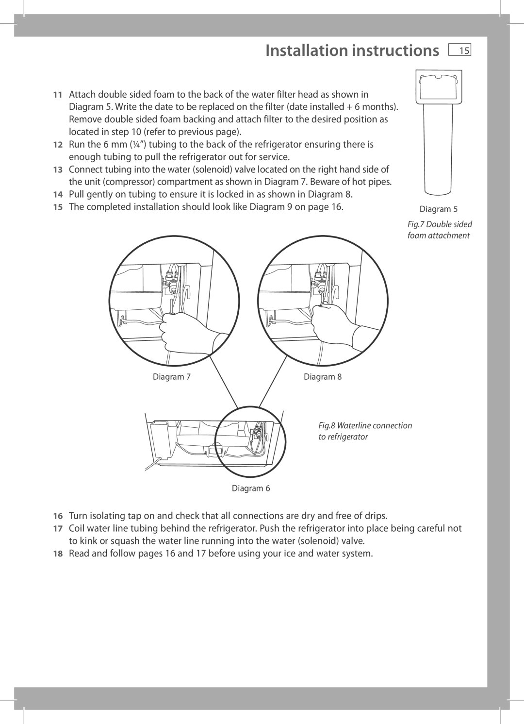 Fisher & Paykel E372B, E442B, RF522A, RF610A, RF522W, RF540A, E522B, E402B, E406B Double sided foam attachment 