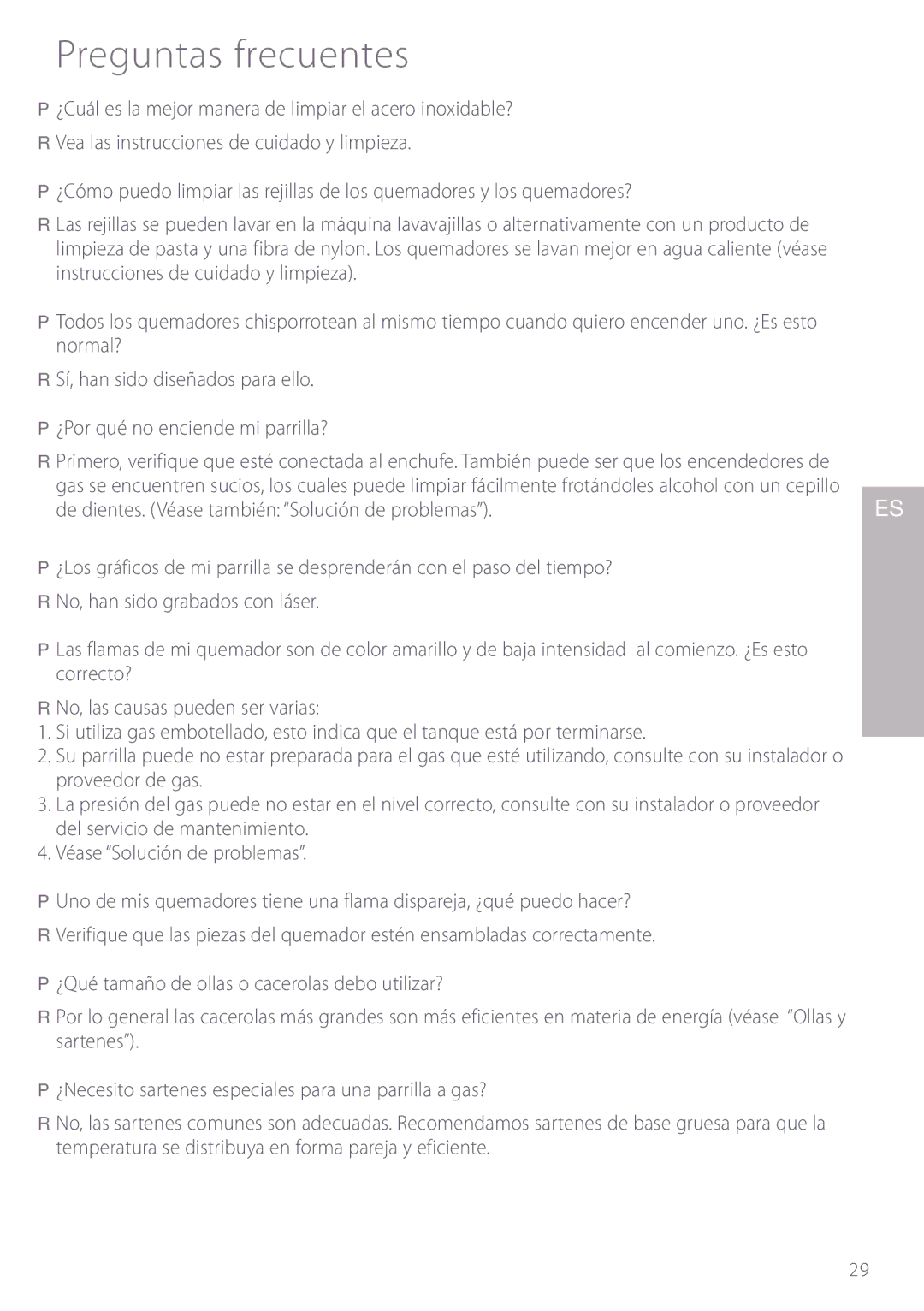 Fisher & Paykel GC913, GC912 manuel dutilisation Preguntas frecuentes, De dientes. Véase también Solución de problemas 