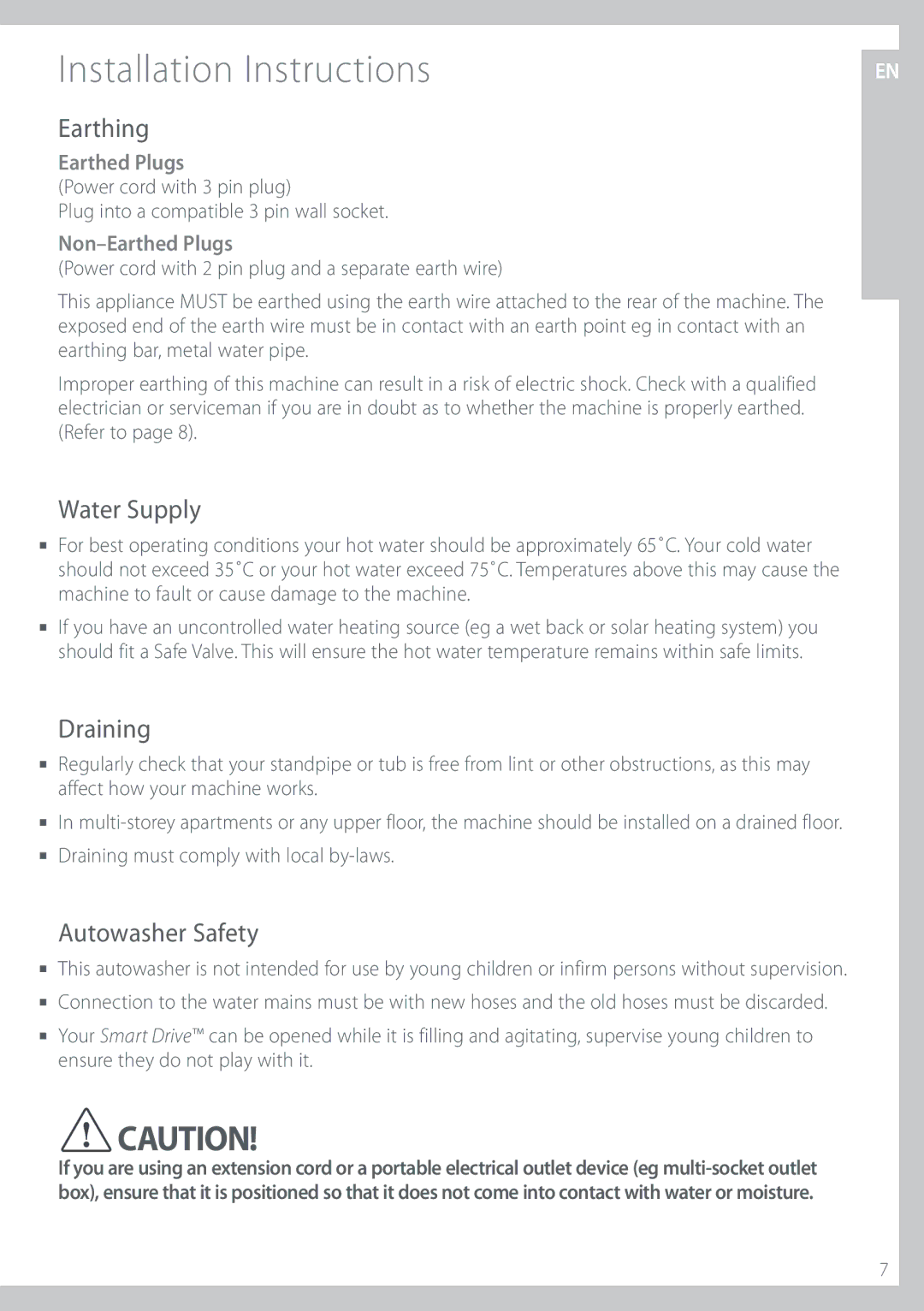 Fisher & Paykel GWL12 installation instructions Bsuijoh, 8BUFS4VQQMZ, Sbjojoh, VUPXBTIFS4BGFUZ, BSUIFE1MVHT 