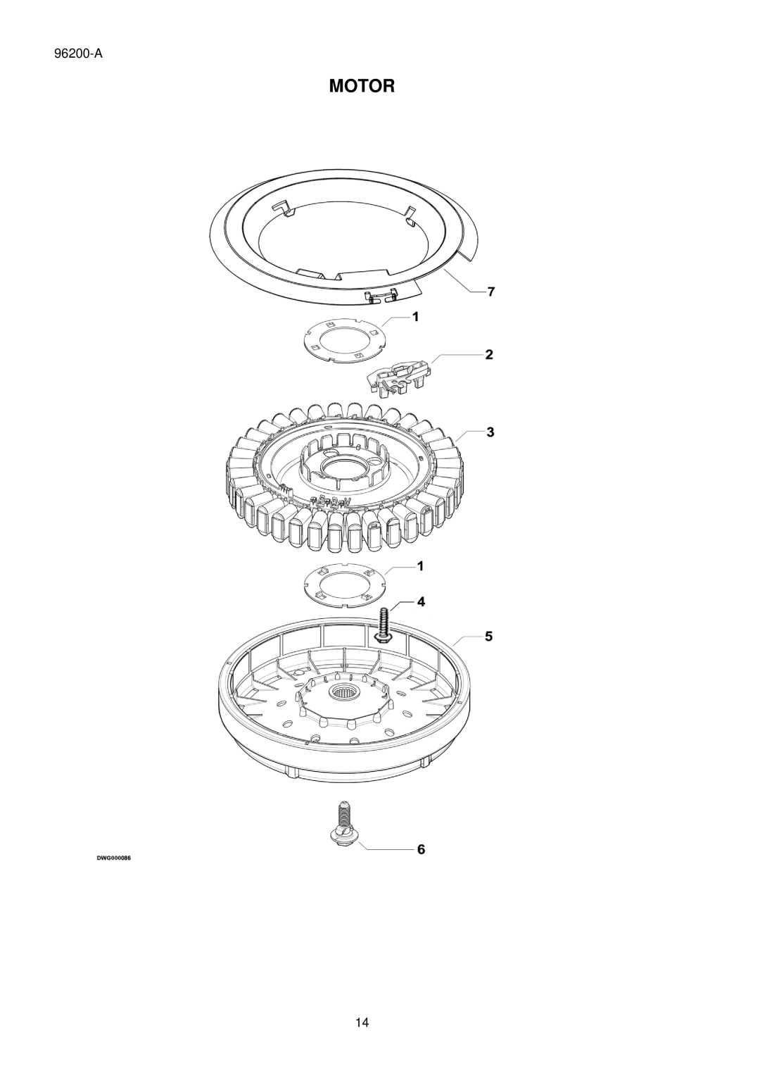 Fisher & Paykel GWL15 US FP WH manual Motor 