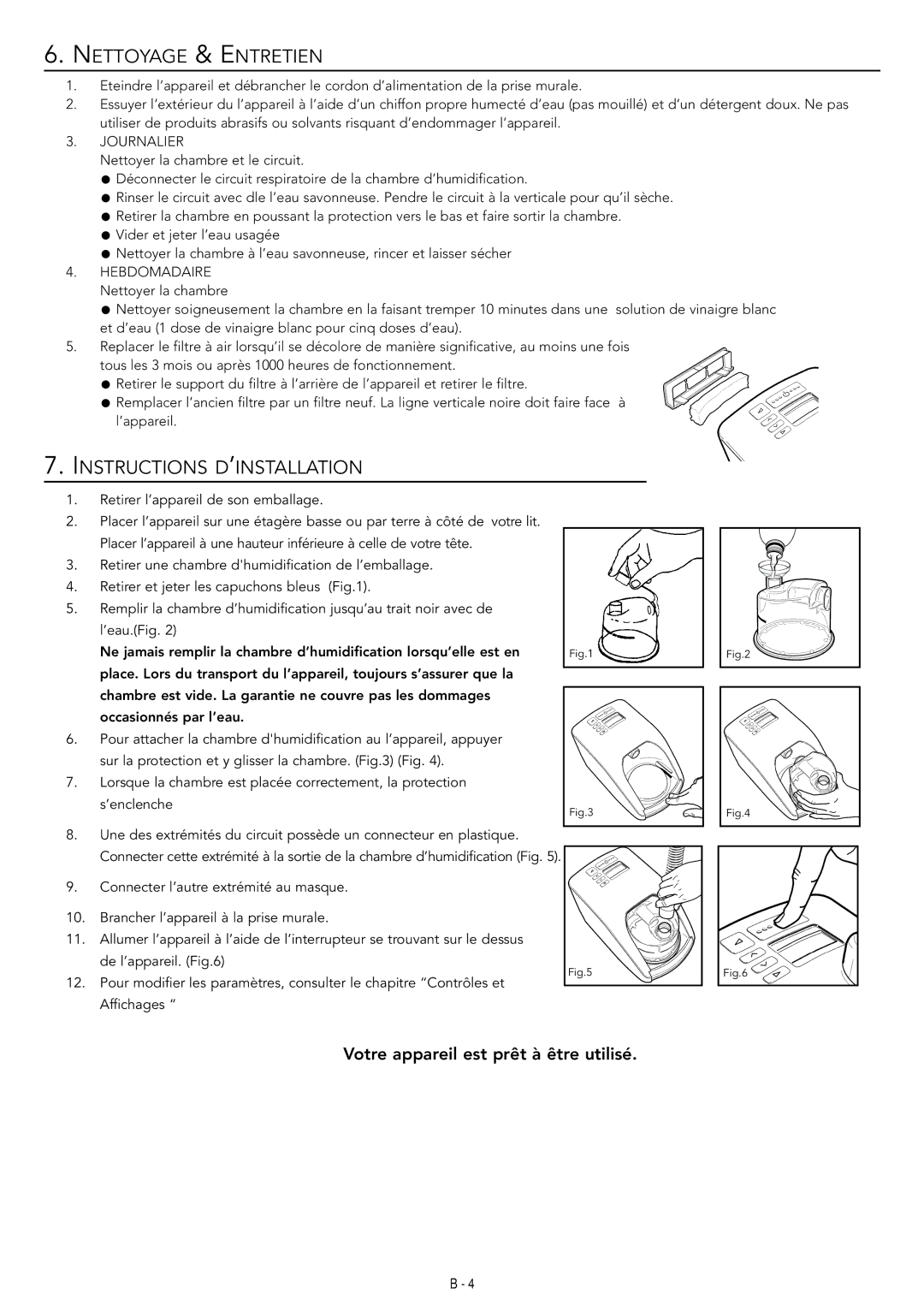 Fisher & Paykel HC230 manual Nettoyage & Entretien, Instructions D’INSTALLATION, Journalier 