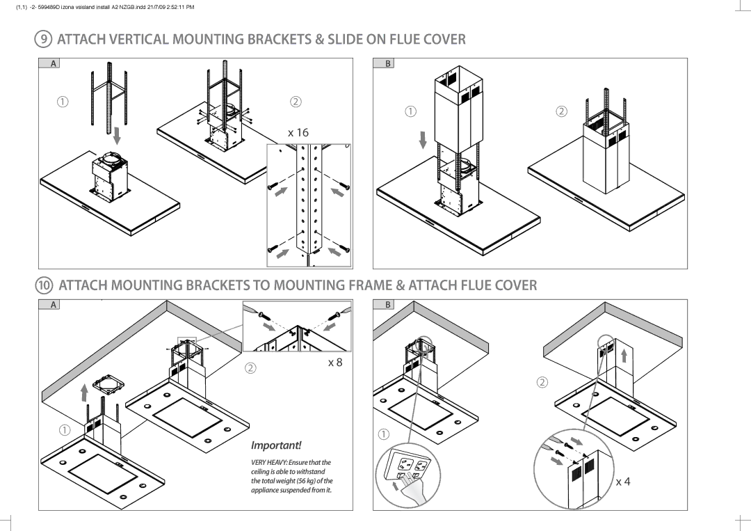 Fisher & Paykel HI120 installation instructions 