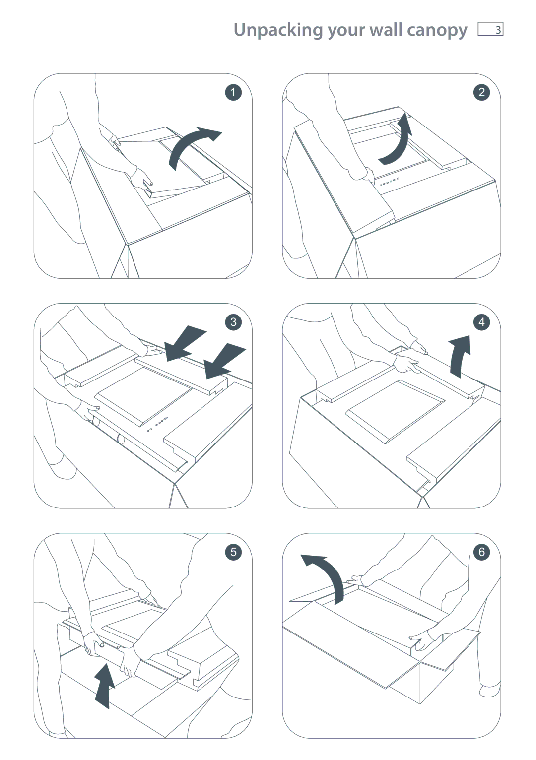 Fisher & Paykel HT90DBX1 installation instructions Unpacking your wall canopy 