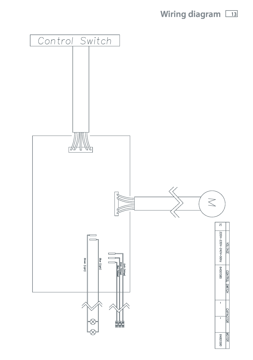 Fisher & Paykel HT90DBX1 installation instructions Wiring diagram 