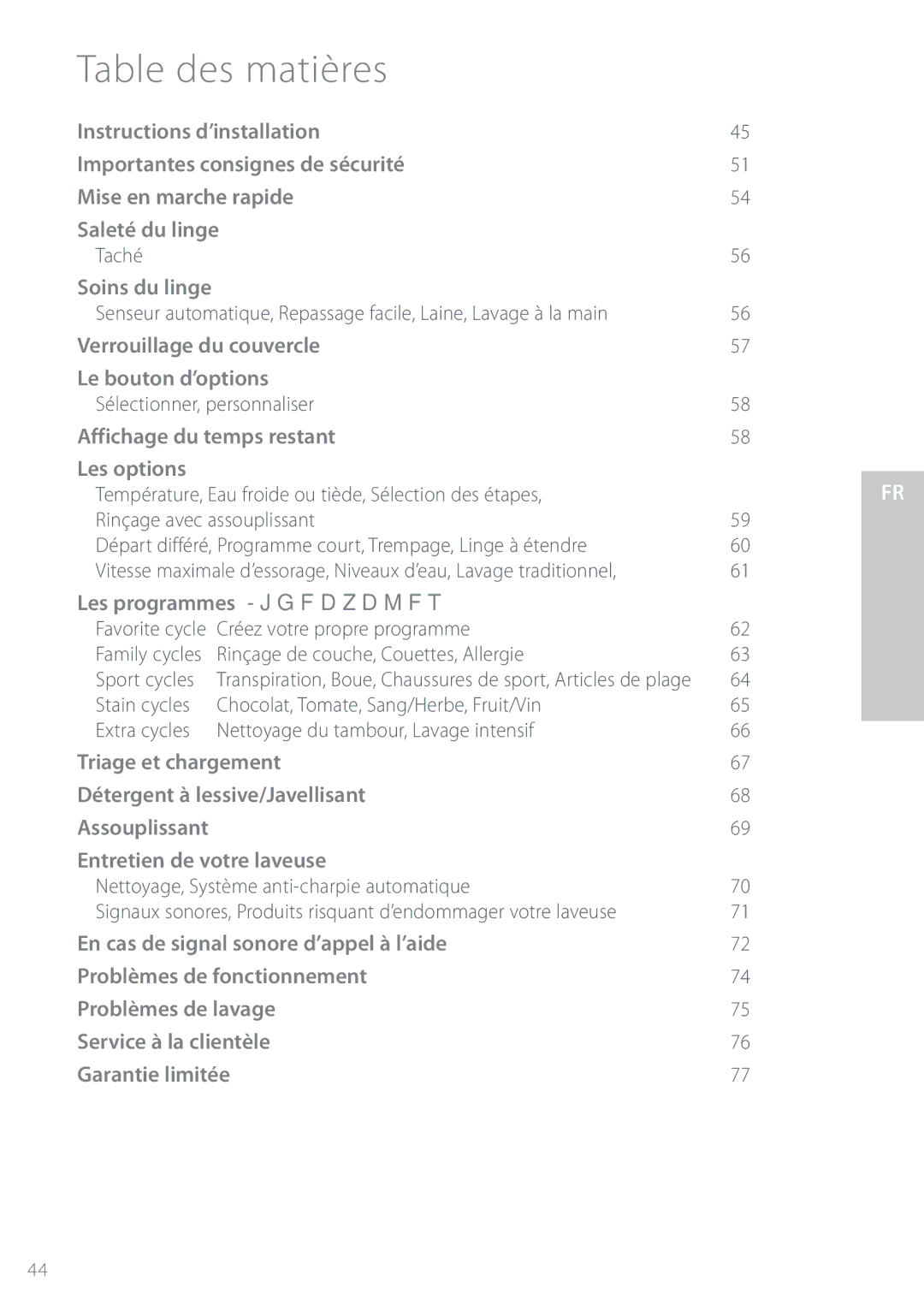 Fisher & Paykel IWL16 manual 5BCMFEFTNBUJÒSFT, 4PJOTEVMJOHF, 7FSSPVJMMBHFEVDPVWFSDMF CPVUPOEPQUJPOT 