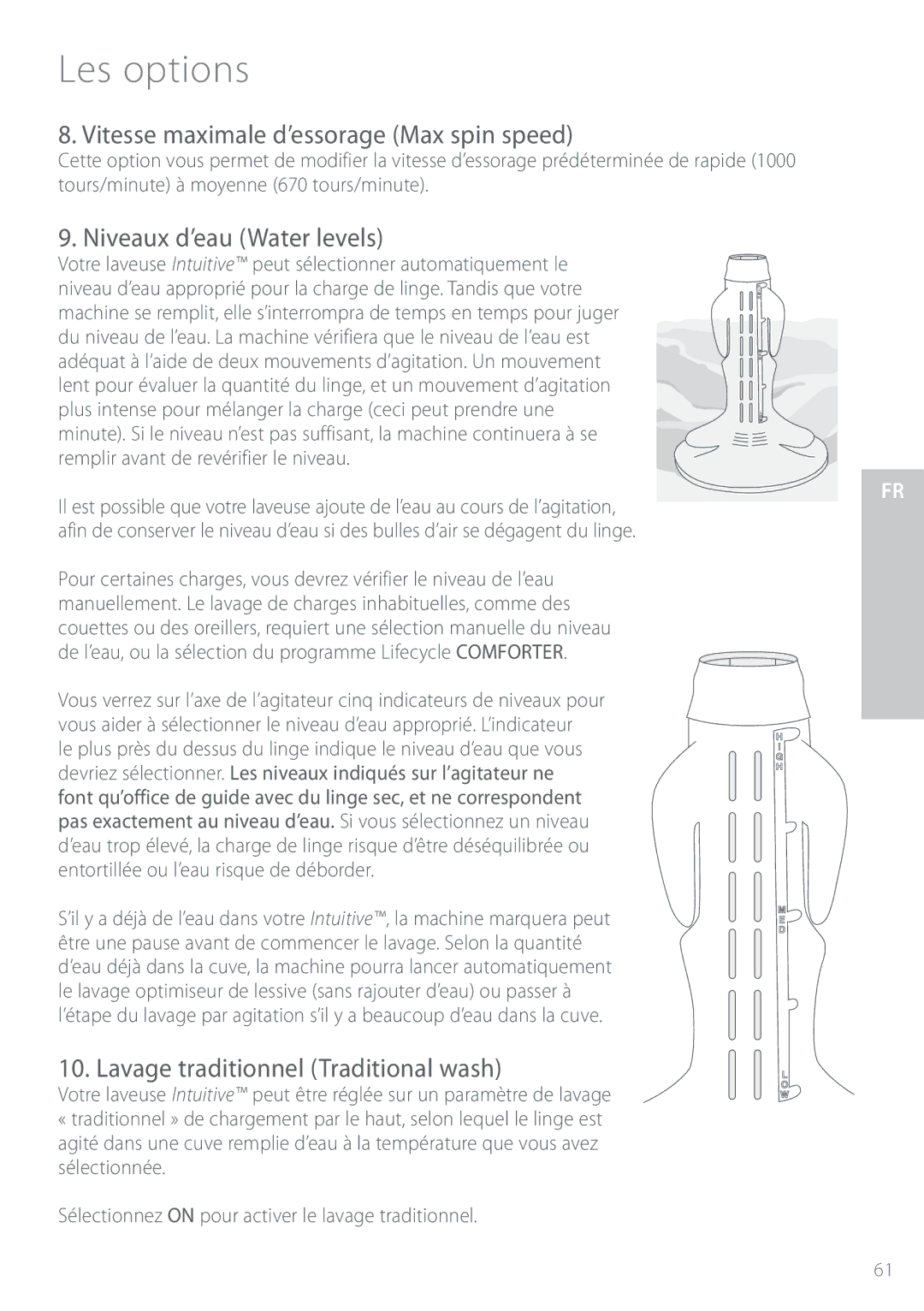 Fisher & Paykel IWL16 manual 7JUFTTFNBYJNBMFEFTTPSBHF .BYTQJOTQFFE, /JWFBVYEFBV 8BUFSMFWFMT 