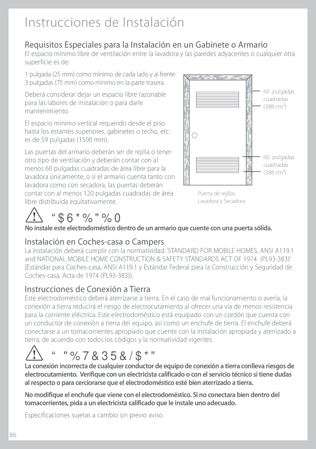 Fisher & Paykel IWL16 manual OtubmbdjøoFo$PdiftDbtbP$Bnqfst, OTUSVDDJPOFTEF$POFYJØOB5JFSSB 