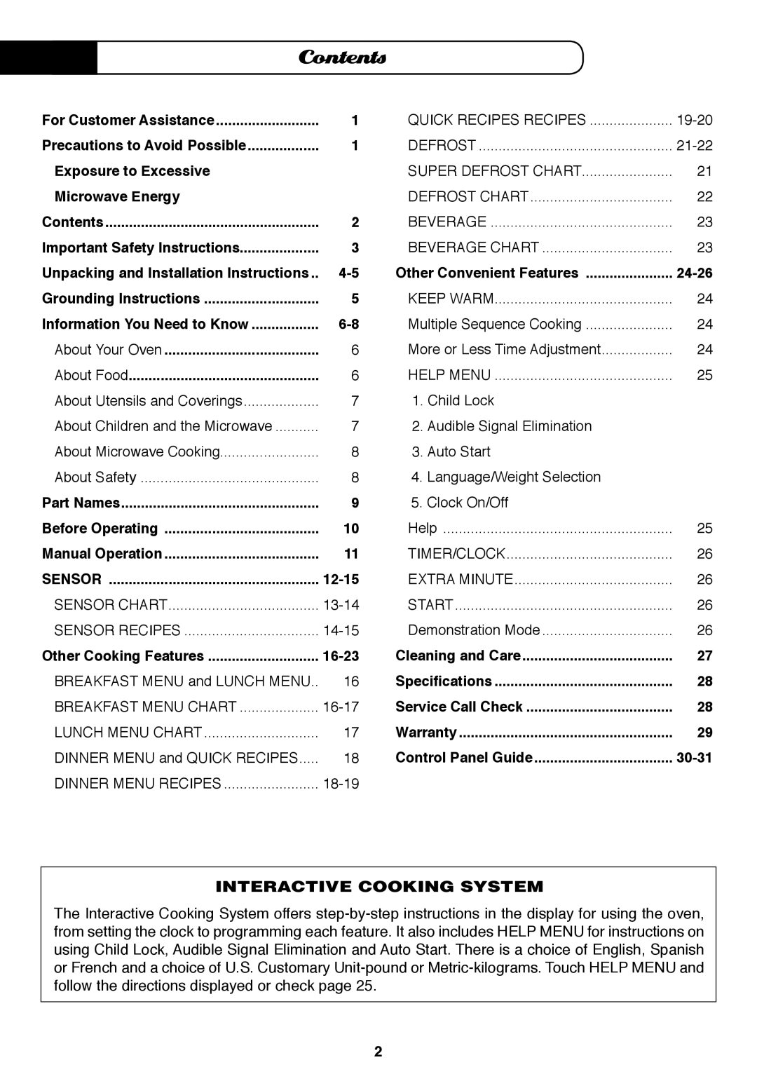 Fisher & Paykel MO-24SS installation instructions Contents 