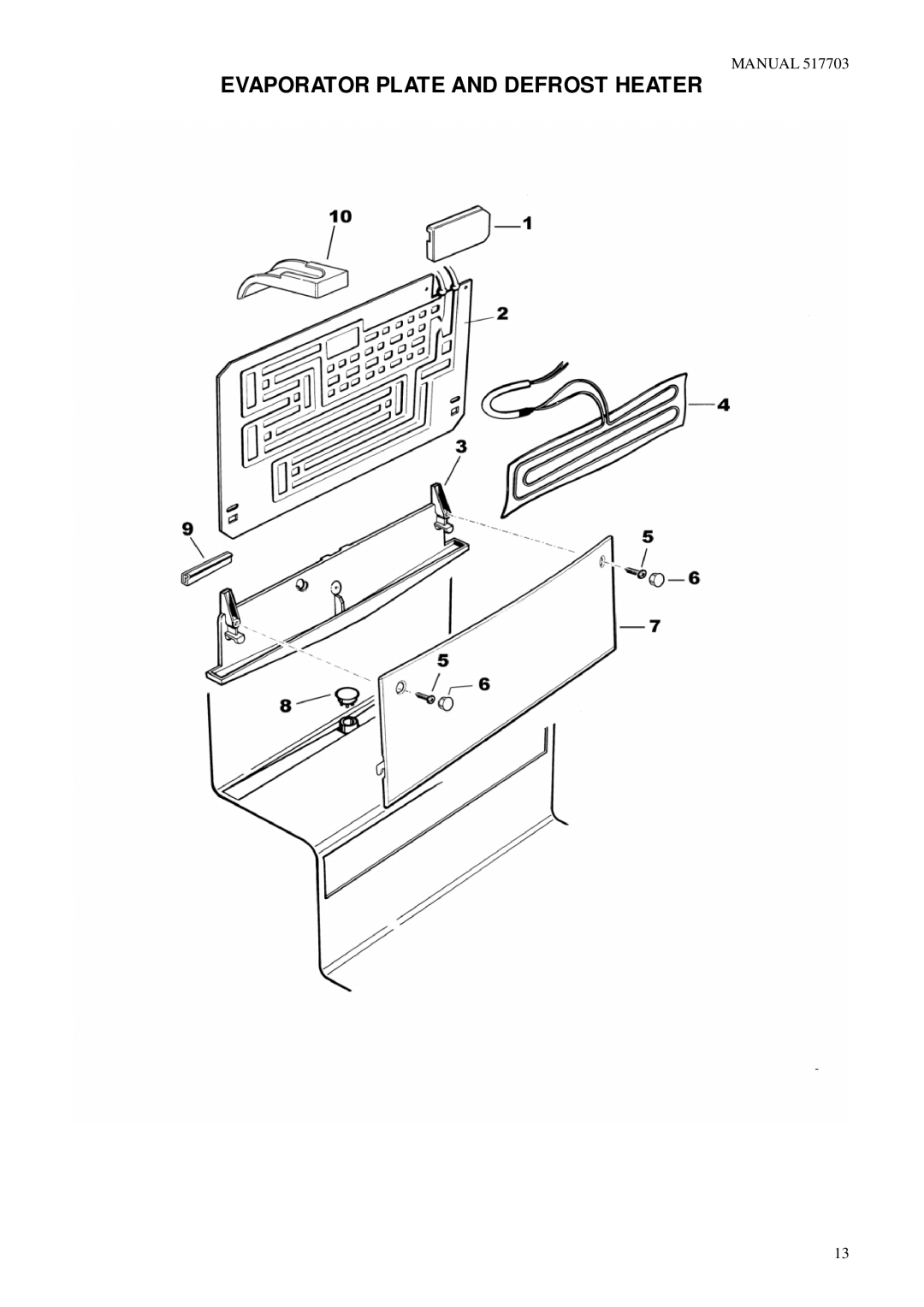 Fisher & Paykel N249T, N169T manual Evaporator Plate and Defrost Heater 