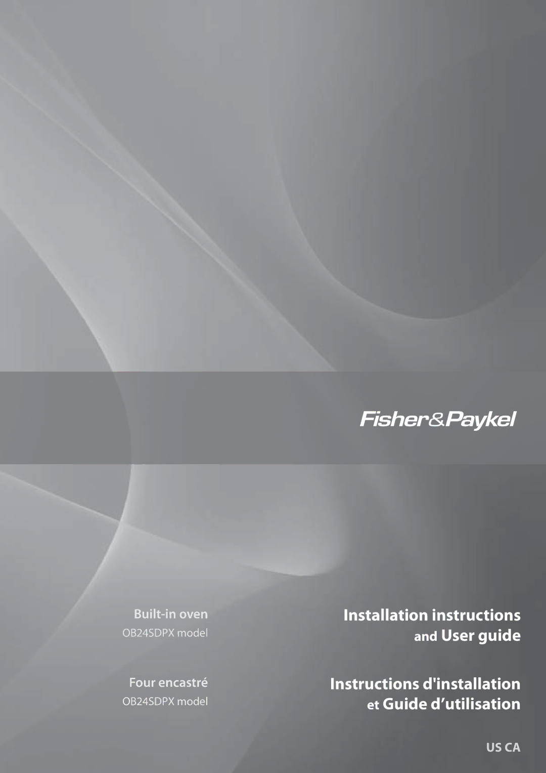 Fisher & Paykel OB24SDPX installation instructions Installation instructions 