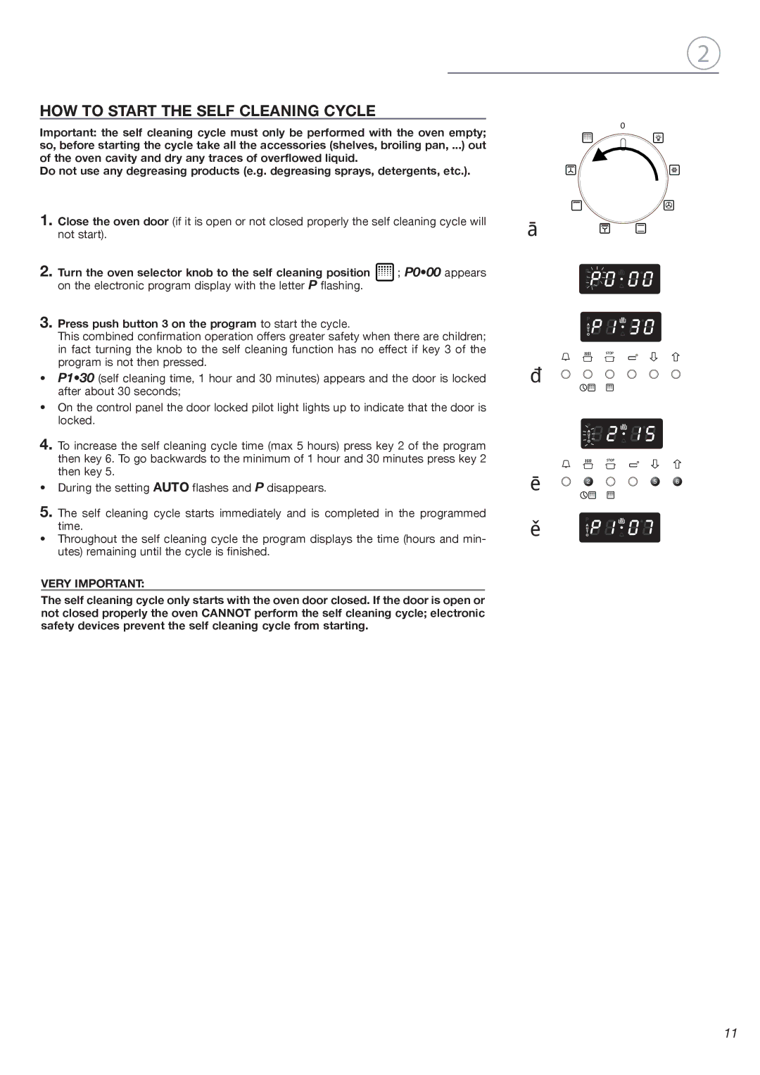 Fisher & Paykel OB24SDPX installation instructions HOW to Start the Self Cleaning Cycle 