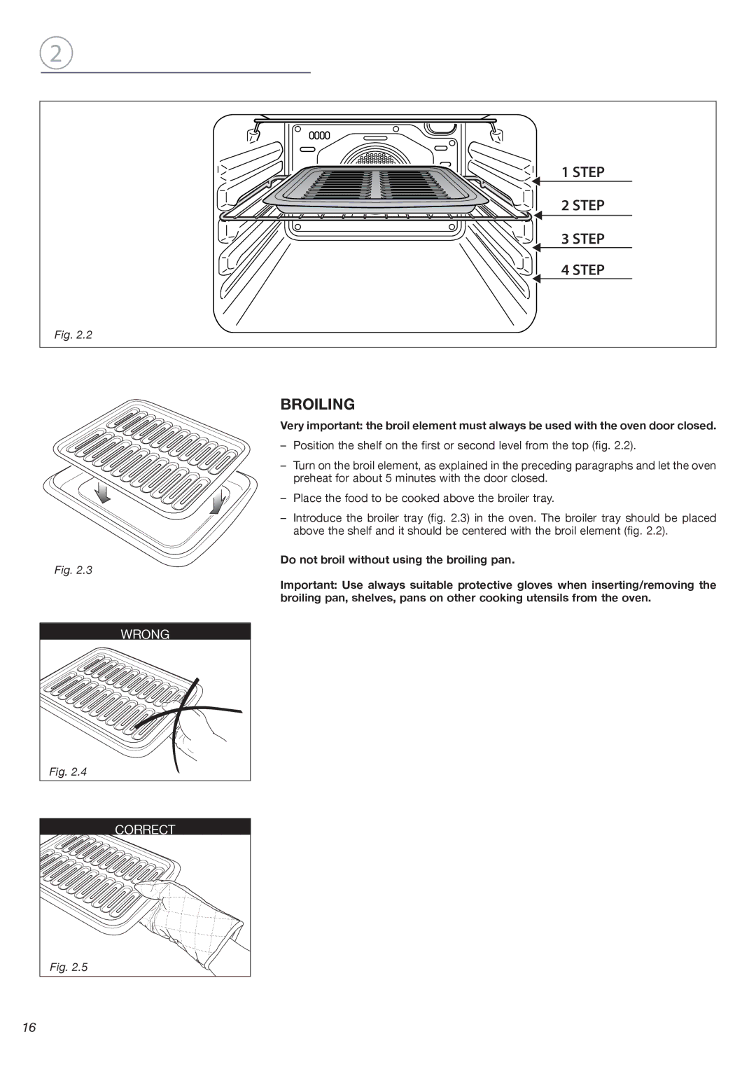 Fisher & Paykel OB24SDPX installation instructions Step Broiling 