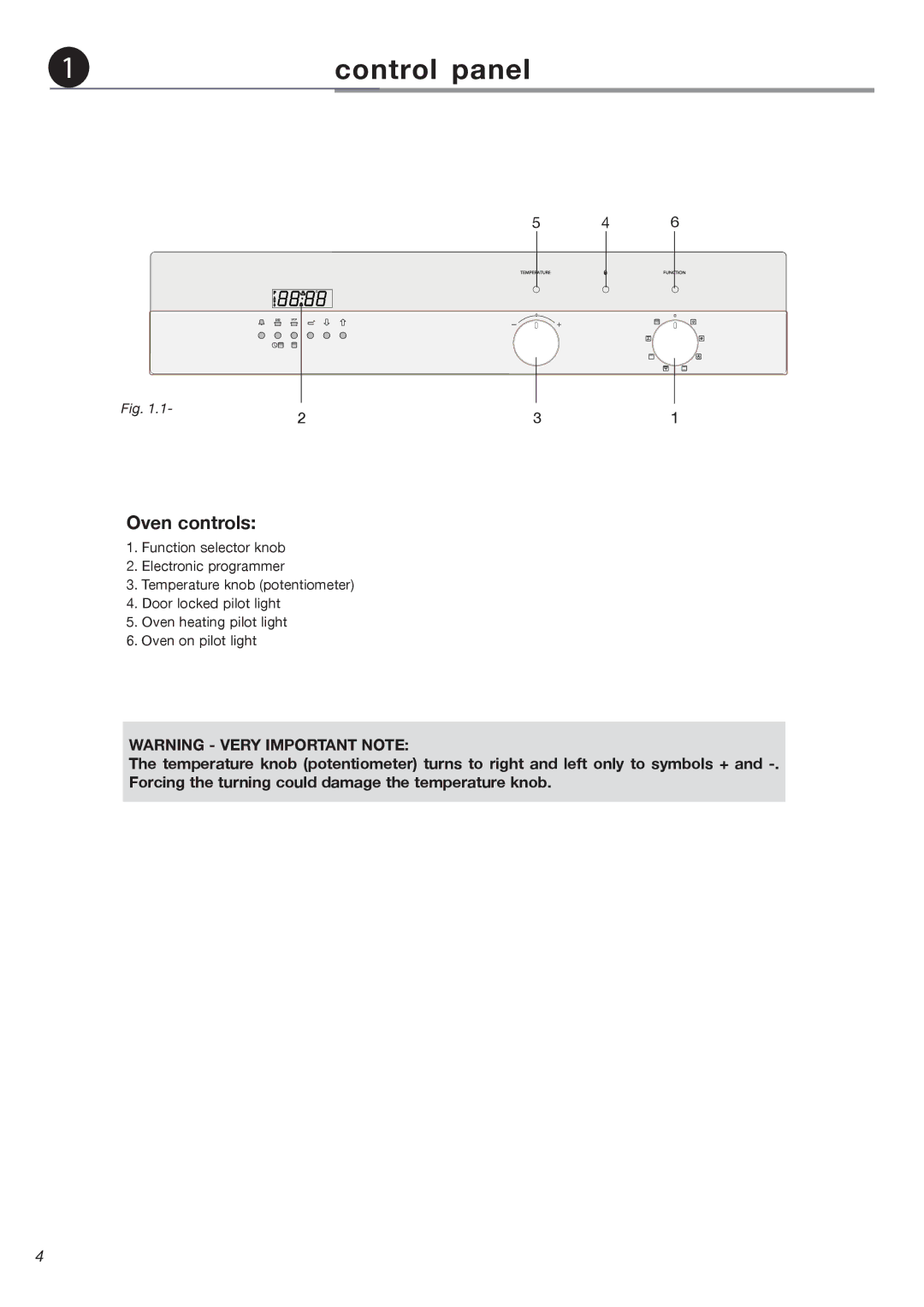 Fisher & Paykel OB24SDPX installation instructions Control panel, Oven controls 