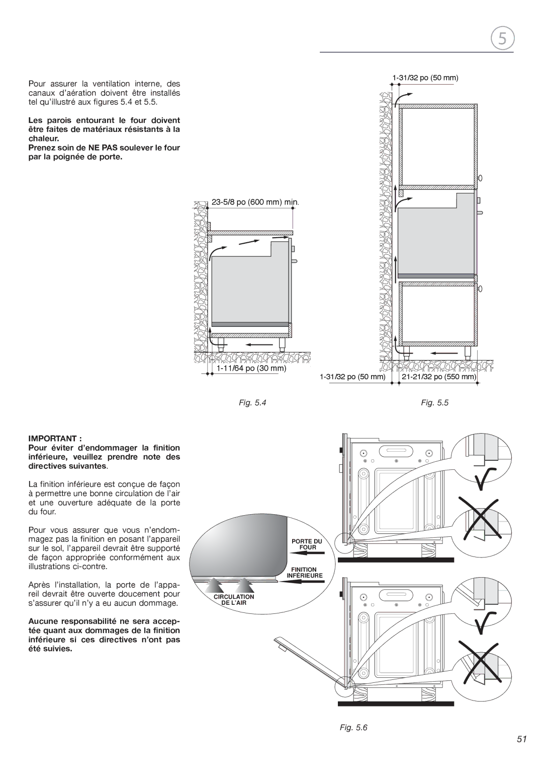 Fisher & Paykel OB24SDPX installation instructions 11/64 po 30 mm 