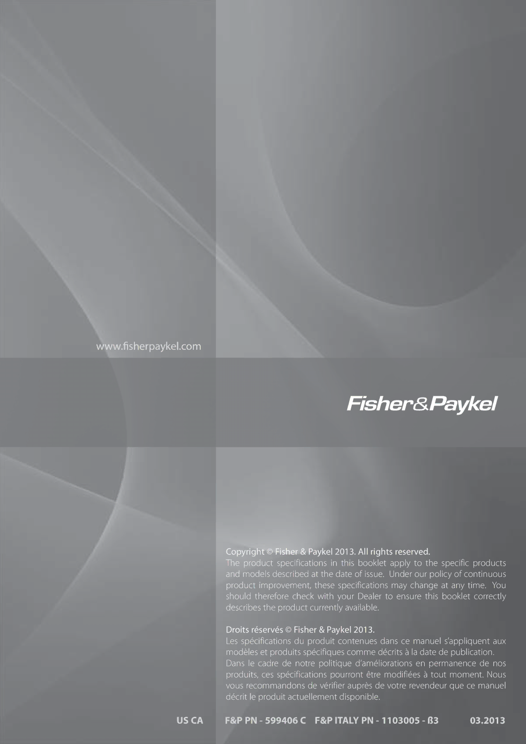 Fisher & Paykel OB24SDPX installation instructions Us Ca 