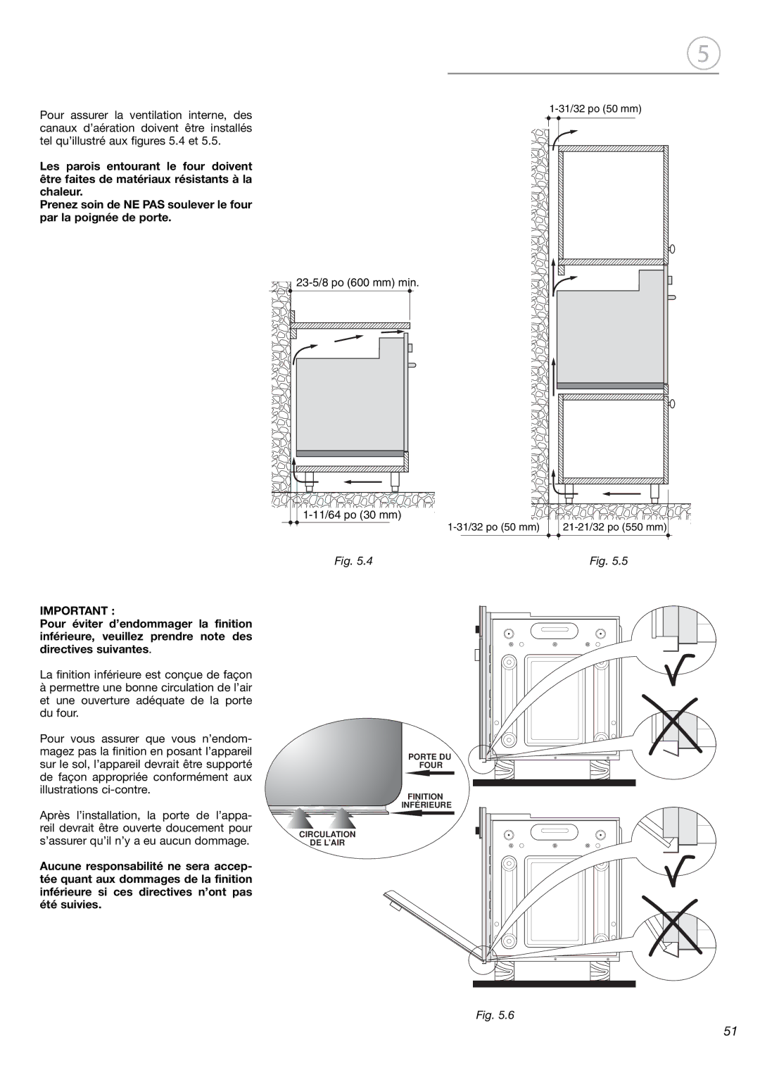 Fisher & Paykel OB24SDPX installation instructions 11/64 po 30 mm 