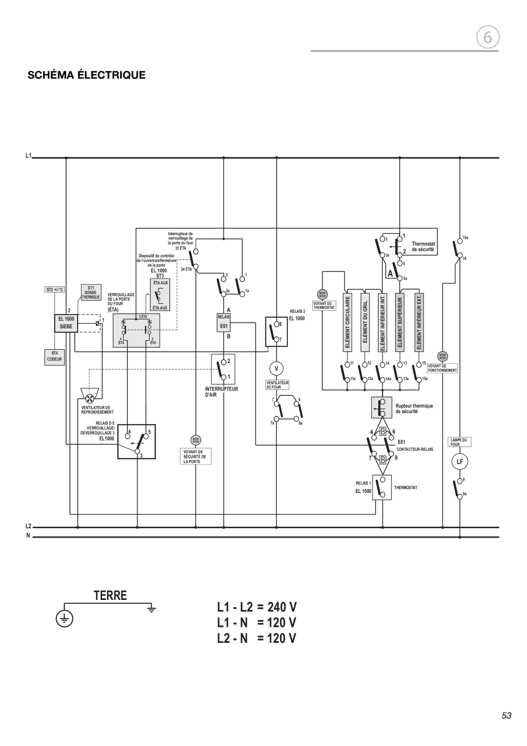 Fisher & Paykel OB24SDPX installation instructions L1 N 