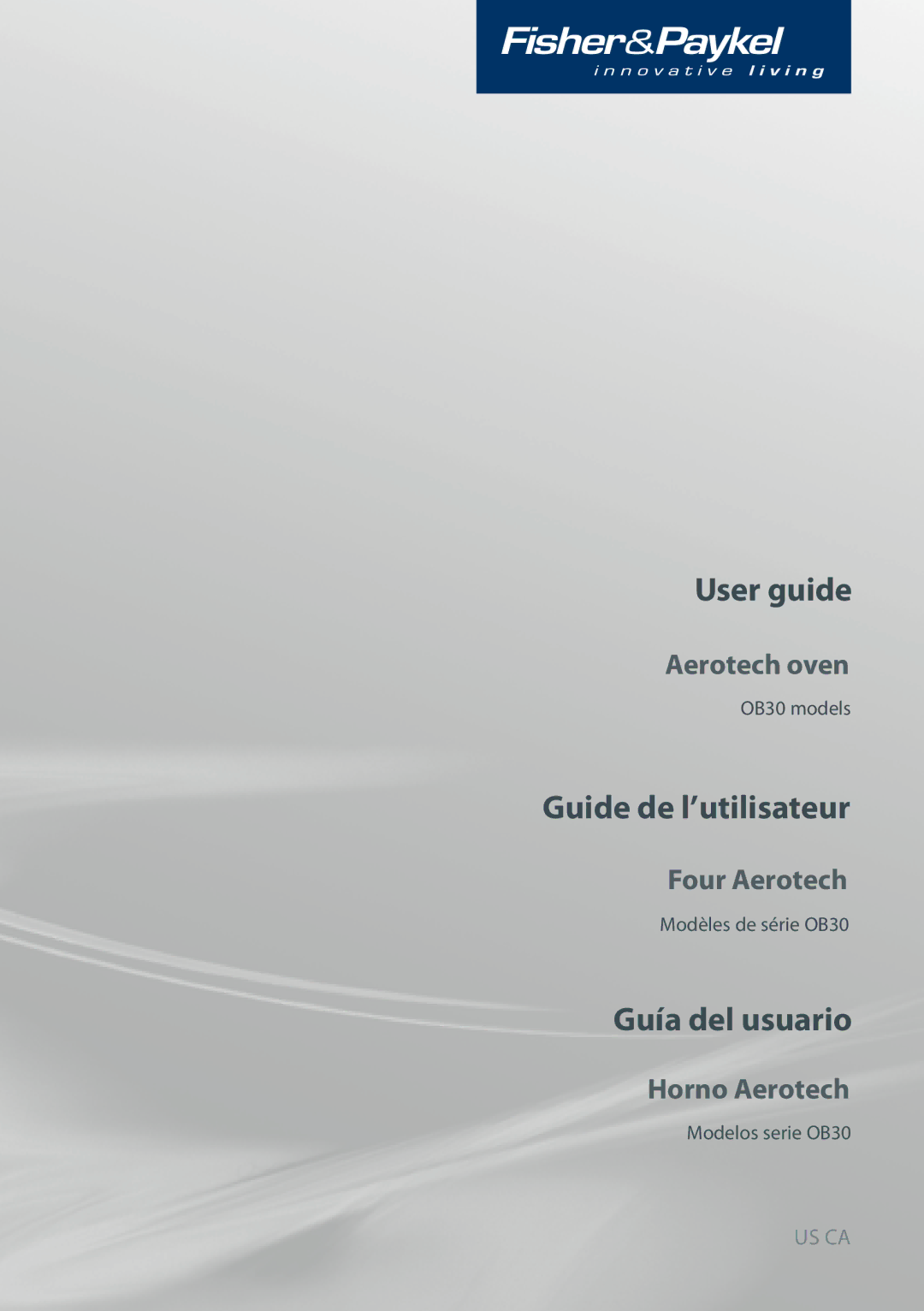 Fisher & Paykel manual OB30 models, Modèles de série OB30, Modelos serie OB30 