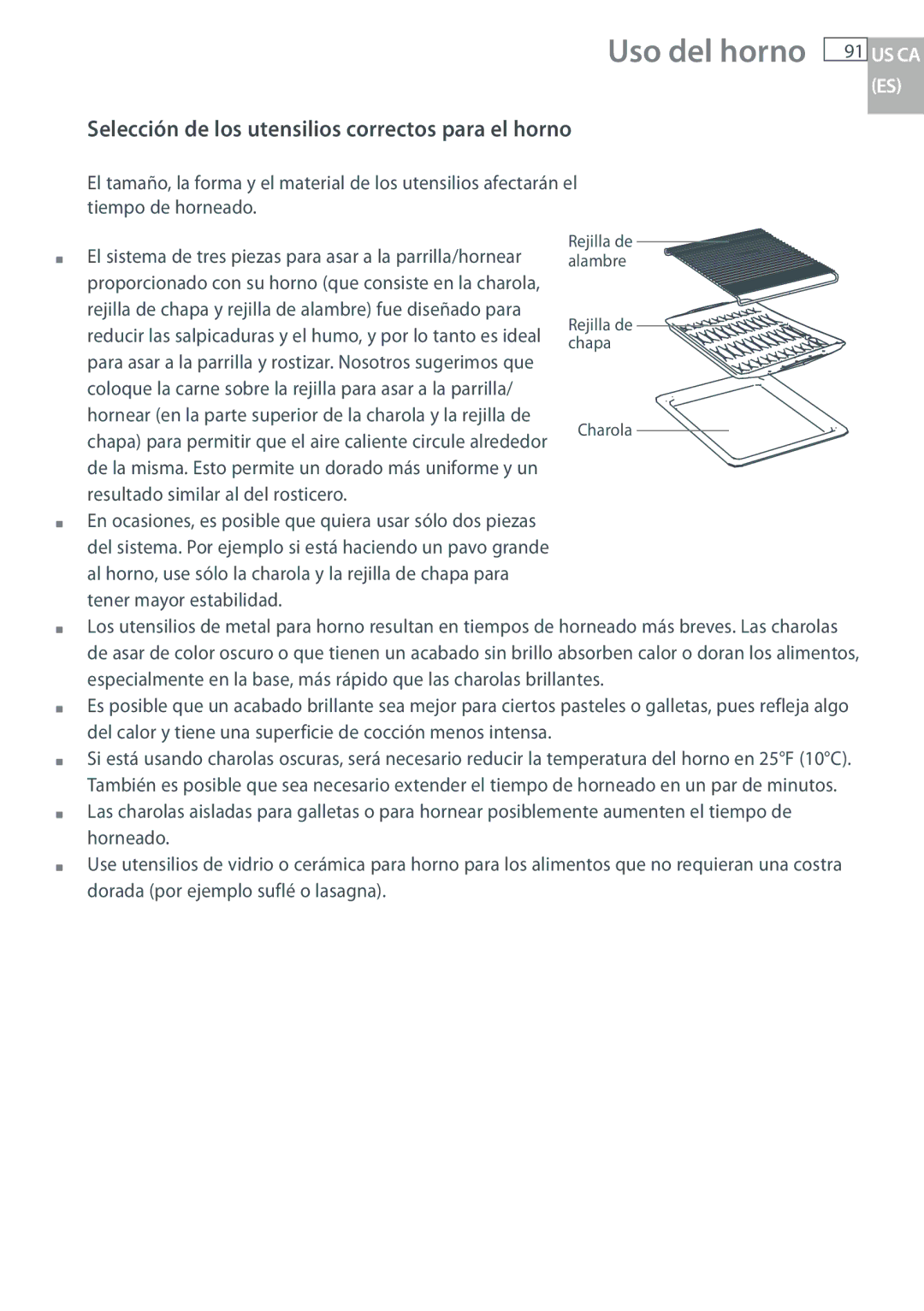 Fisher & Paykel OB30 manual Uso del horno 