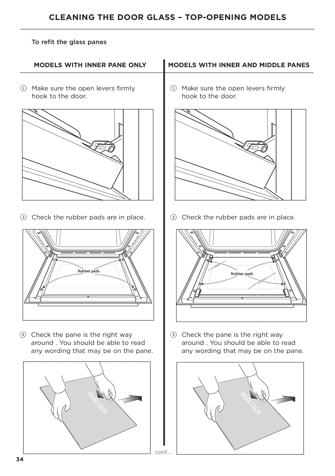 Fisher & Paykel OB60 manual To refit the glass panes 