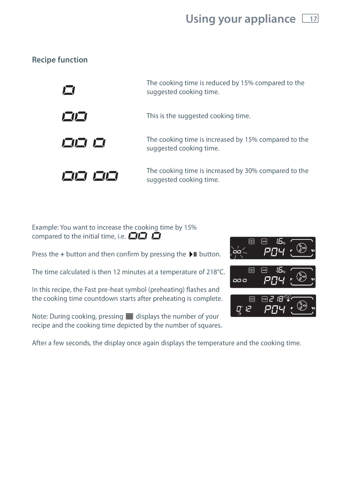 Fisher & Paykel OB60N8DTX installation instructions Using your appliance 