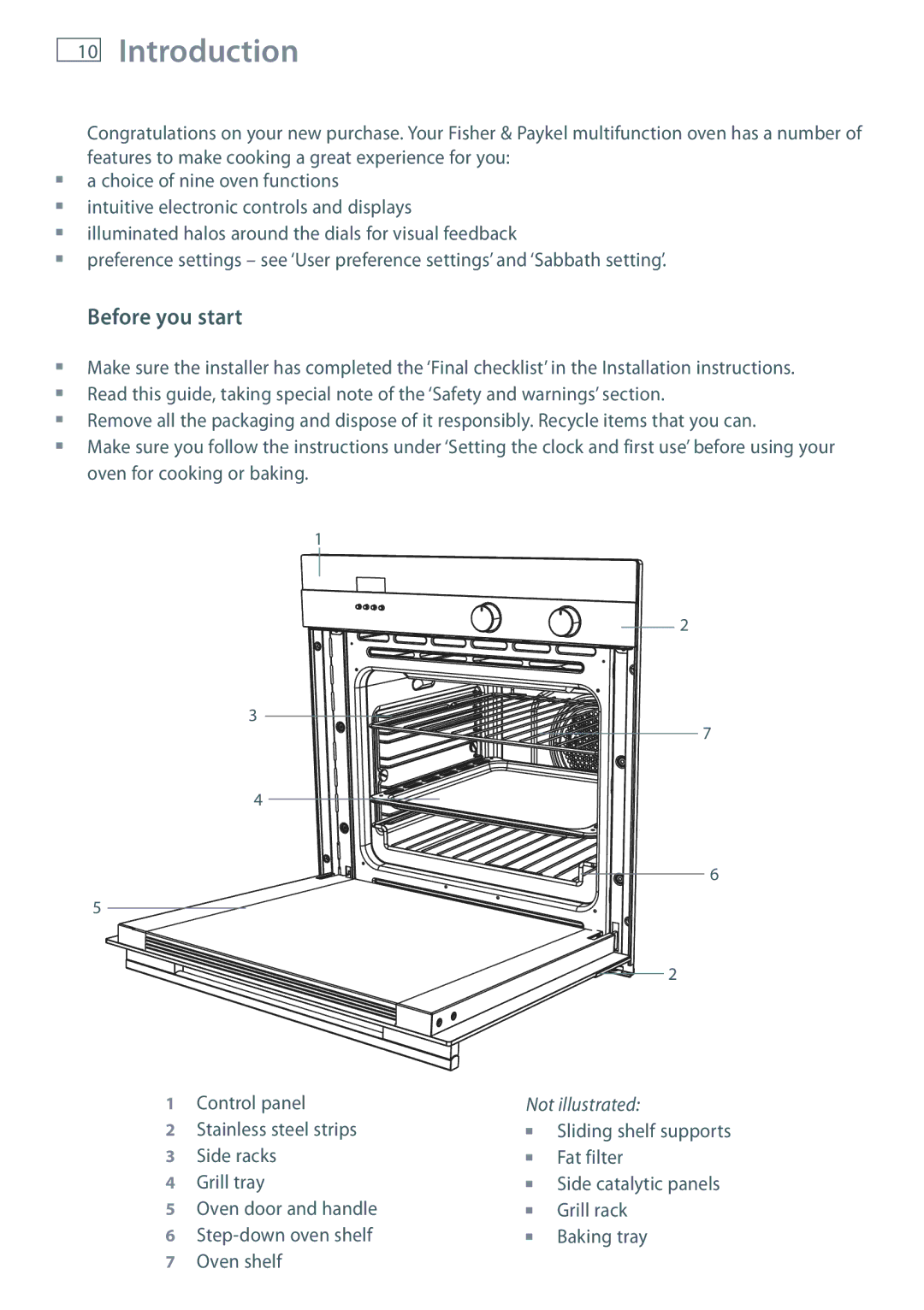 Fisher & Paykel OB60S9DE installation instructions Introduction, Before you start 