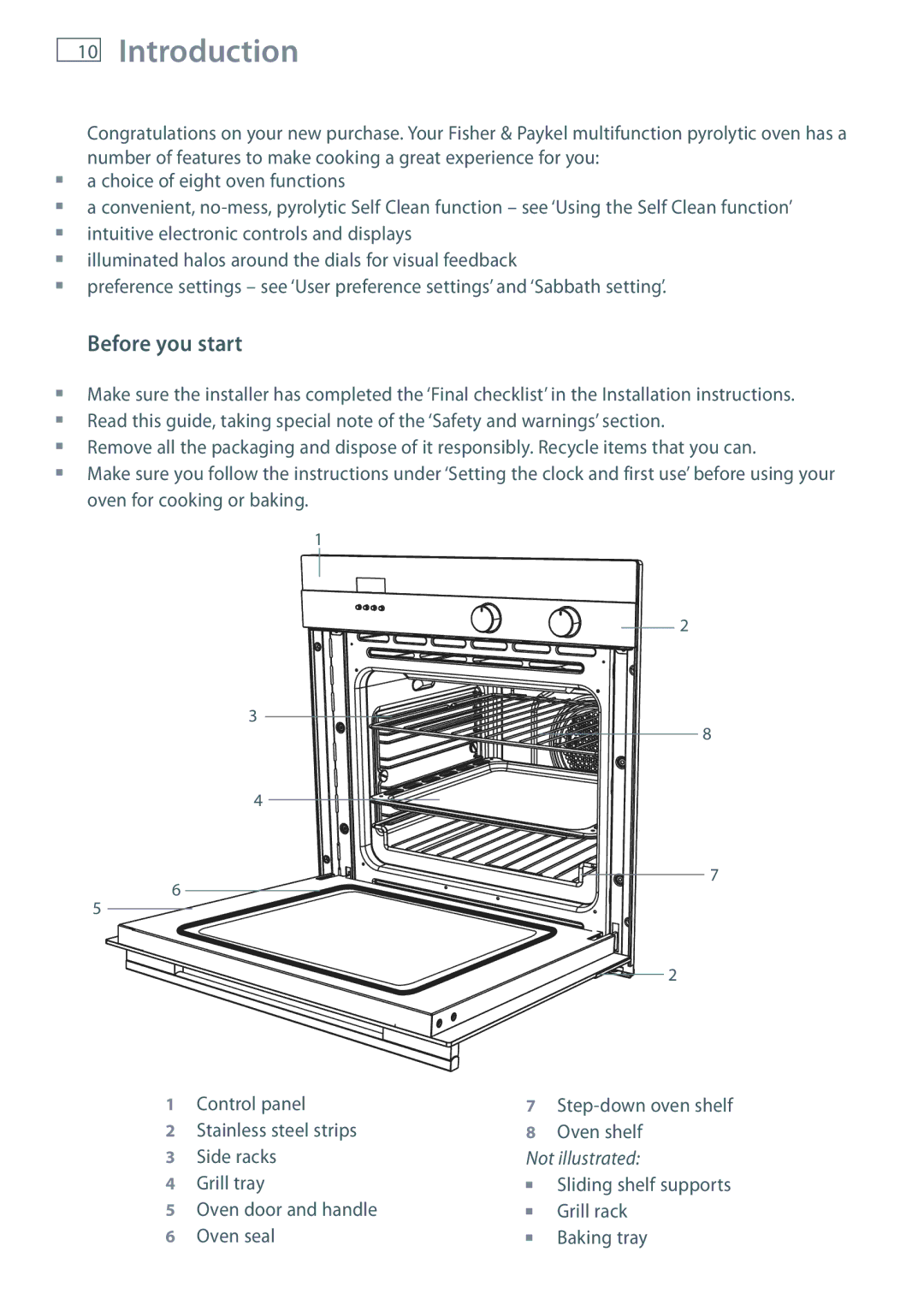 Fisher & Paykel OB60S9DEP installation instructions Introduction, Before you start 