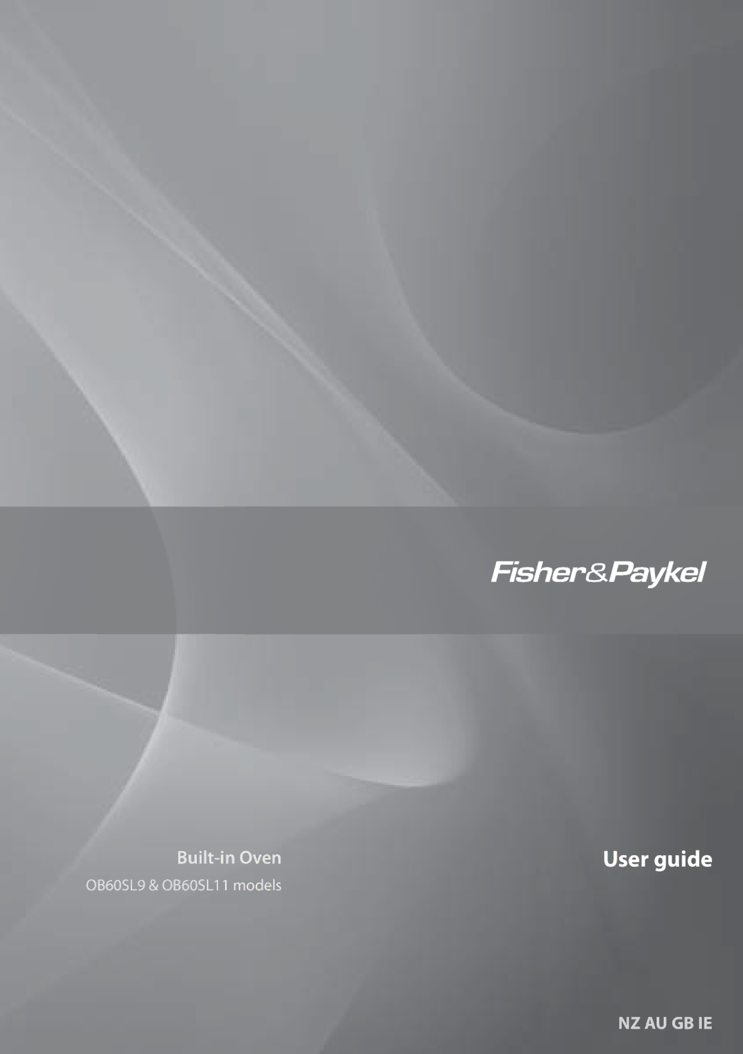 Fisher & Paykel OB60SL11, OB60SL9 manual User guide 