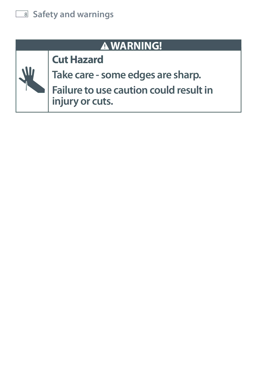 Fisher & Paykel OB60SL9, OB60SL11 manual Safety and warnings 