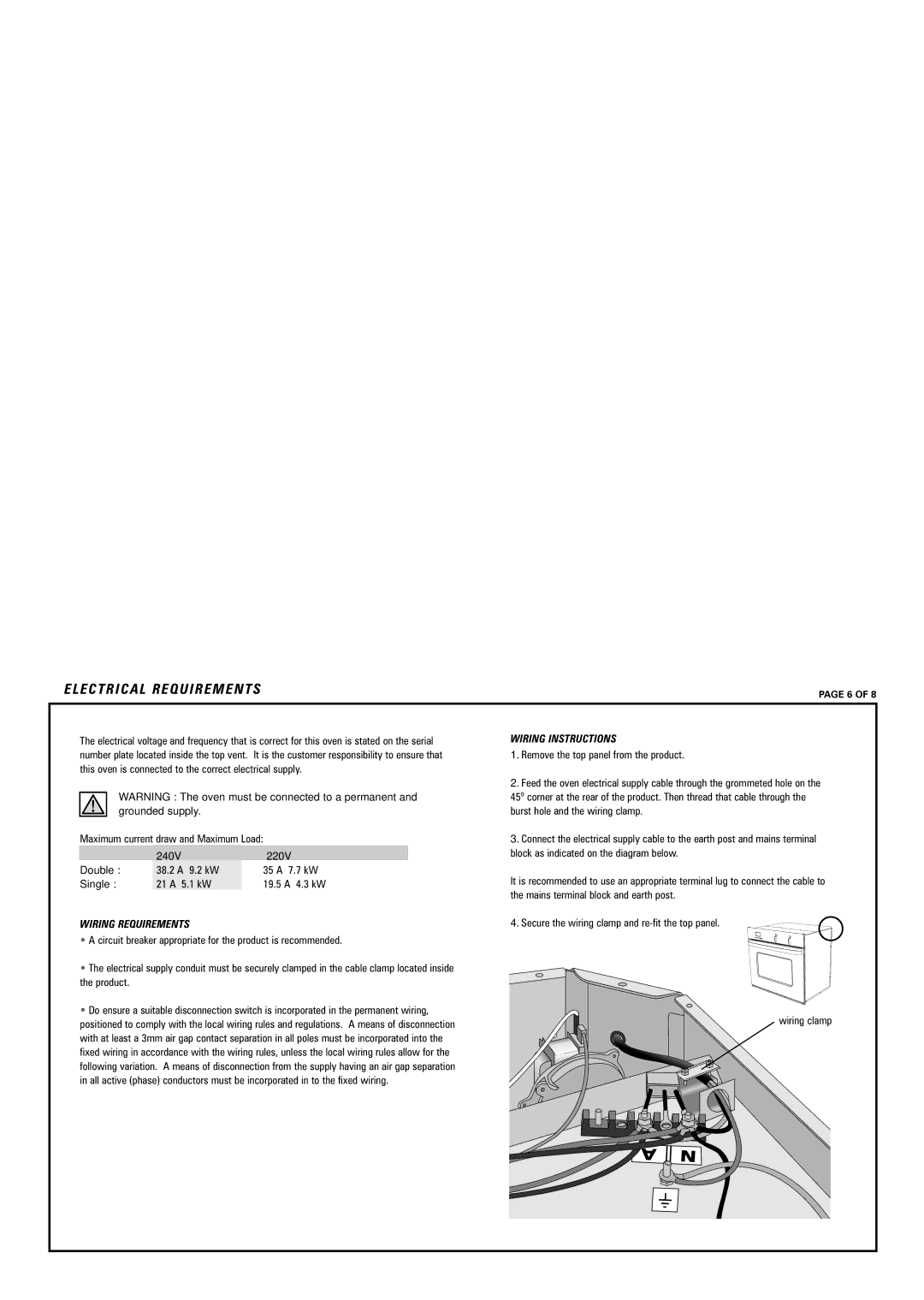 Fisher & Paykel OD301 warranty Preparing the Oven, Unpacking the Oven 