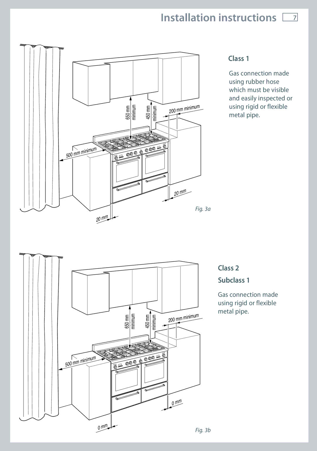 Fisher & Paykel OR120 installation instructions Class Subclass 