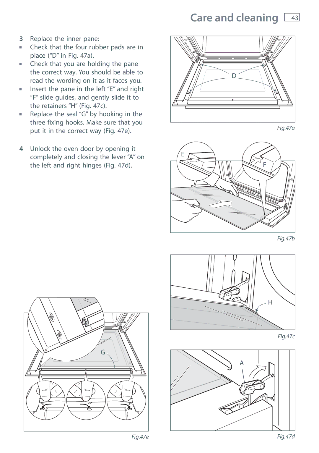 Fisher & Paykel OR120 installation instructions Care and cleaning 