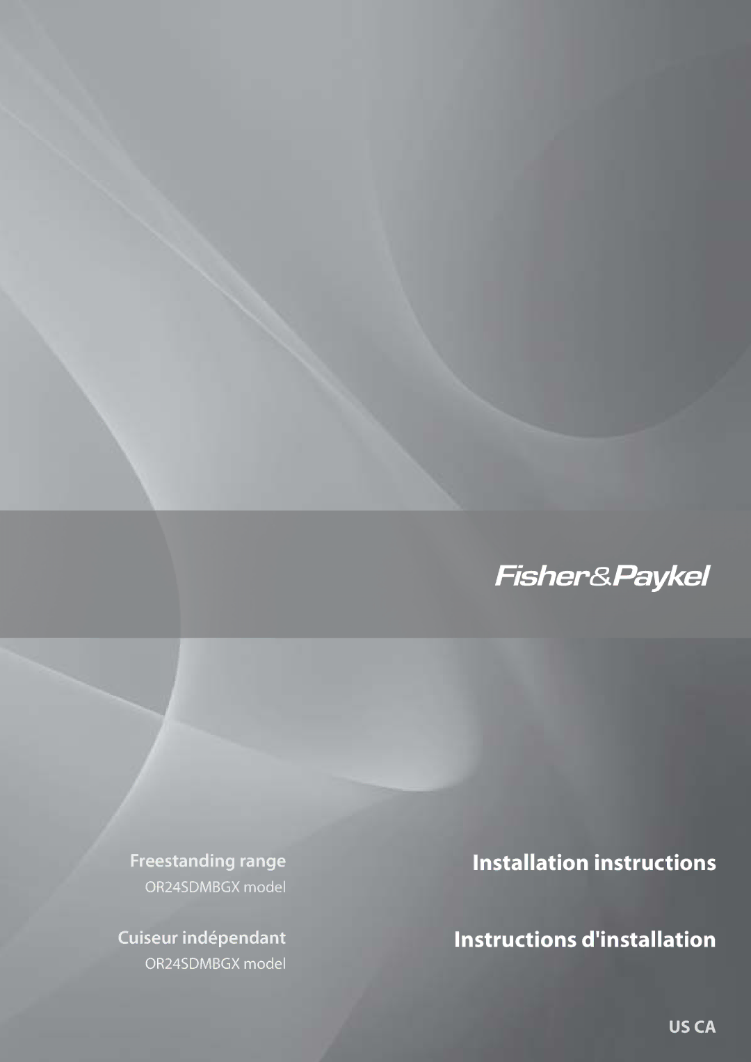 Fisher & Paykel OR24SDMBGX installation instructions Installation instructions Instructions dinstallation 