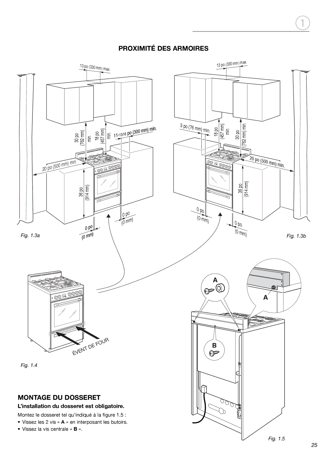 Fisher & Paykel OR24SDMBGX installation instructions Montage DU Dosseret, ’installation du dosseret est obligatoire 