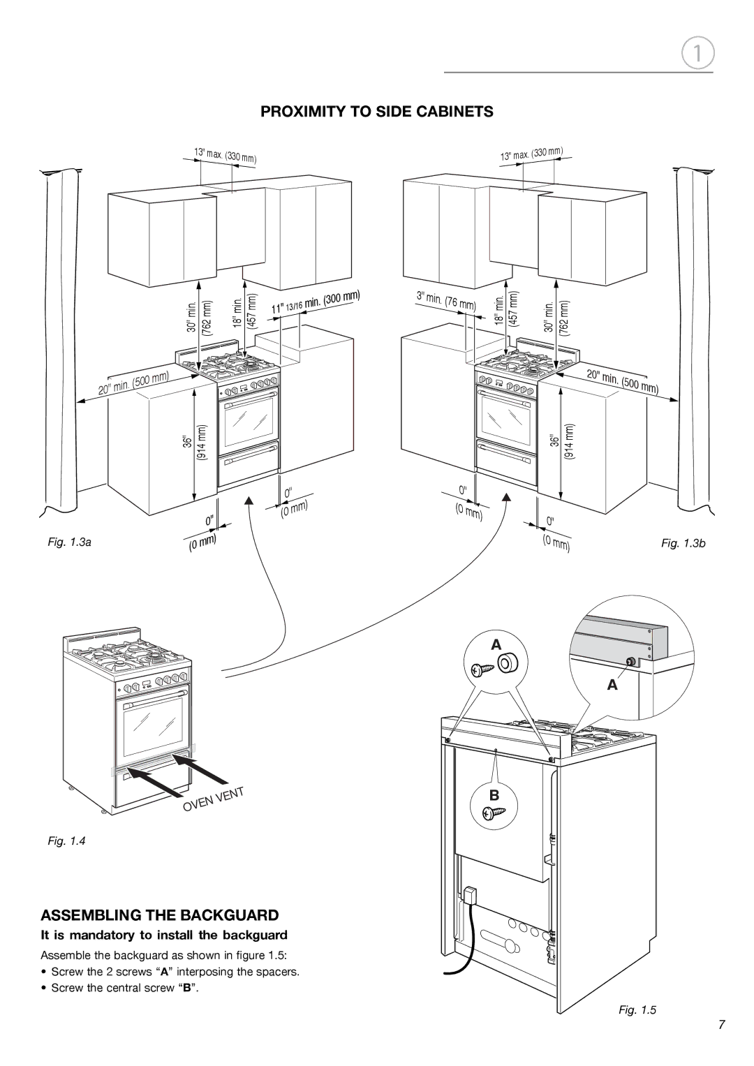 Fisher & Paykel OR24SDMBGX installation instructions Assembling the Backguard, It is mandatory to install the backguard 