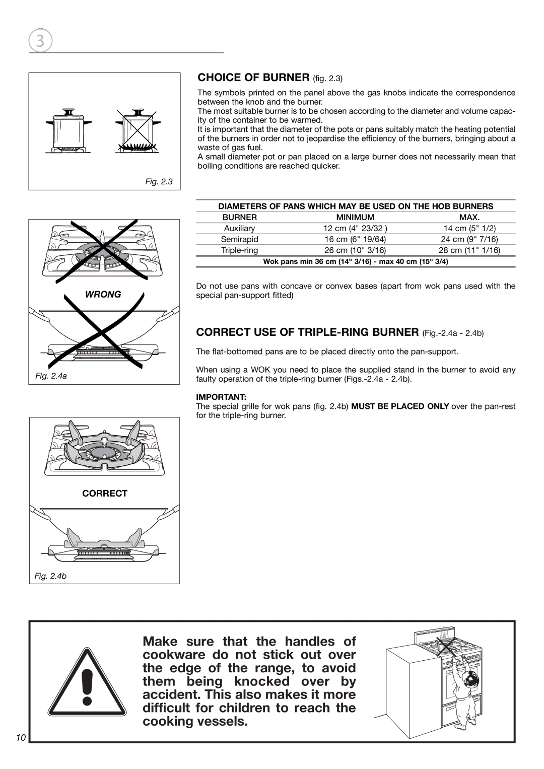 Fisher & Paykel OR24SDMBGX manual Choice of Burner fig 