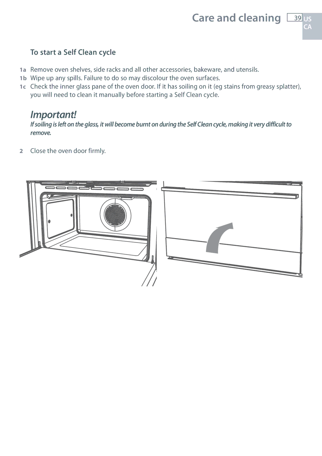 Fisher & Paykel OR305SDPWSX installation instructions To start a Self Clean cycle 