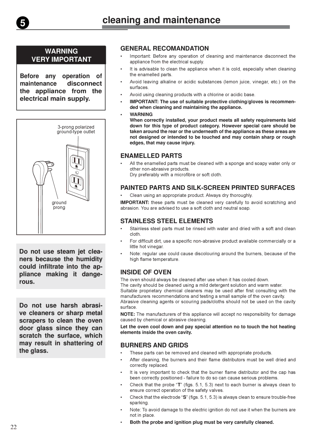 Fisher & Paykel OR30SDBMX manual Cleaning and maintenance 