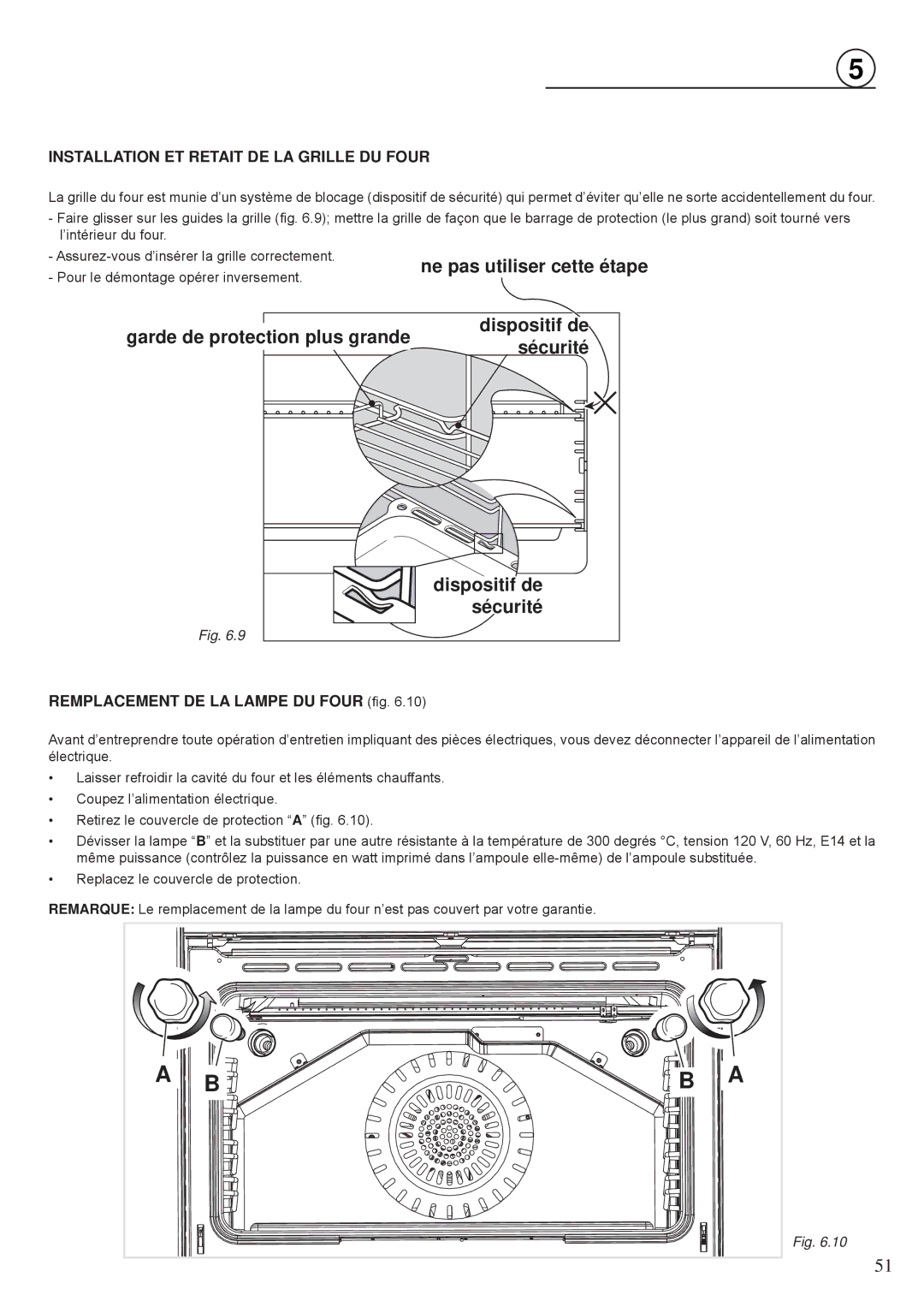 Fisher & Paykel OR30SDBMX manual Notch séc urité 