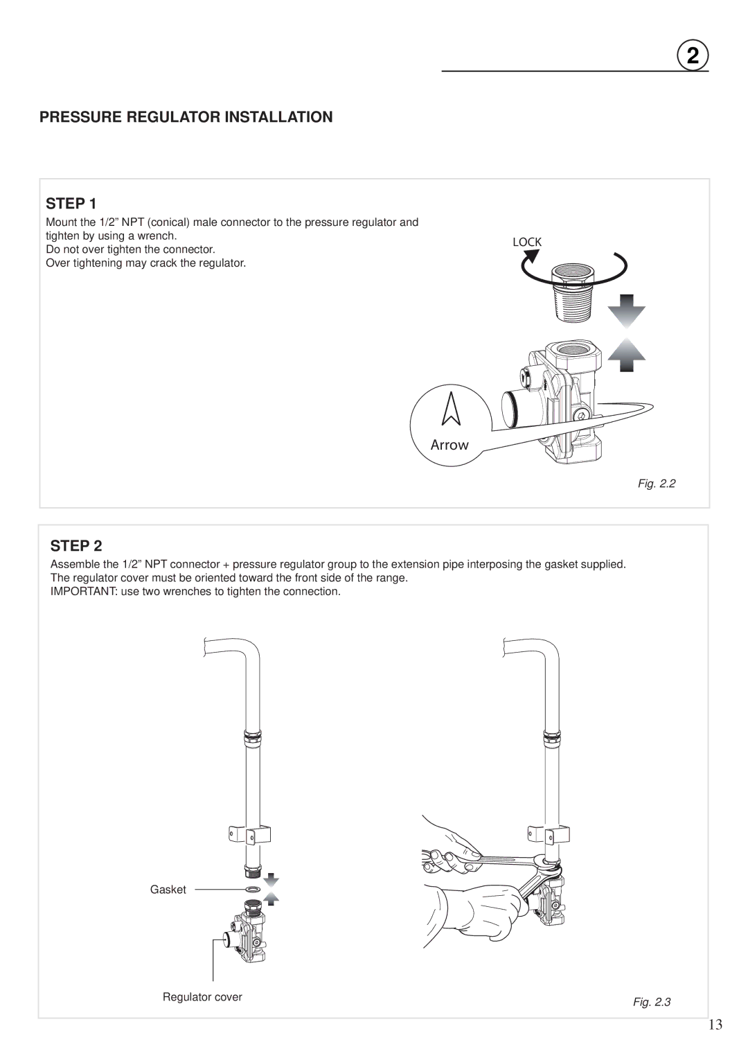 Fisher & Paykel OR30SDPWGX manual Pressure Regulator Installation Step 