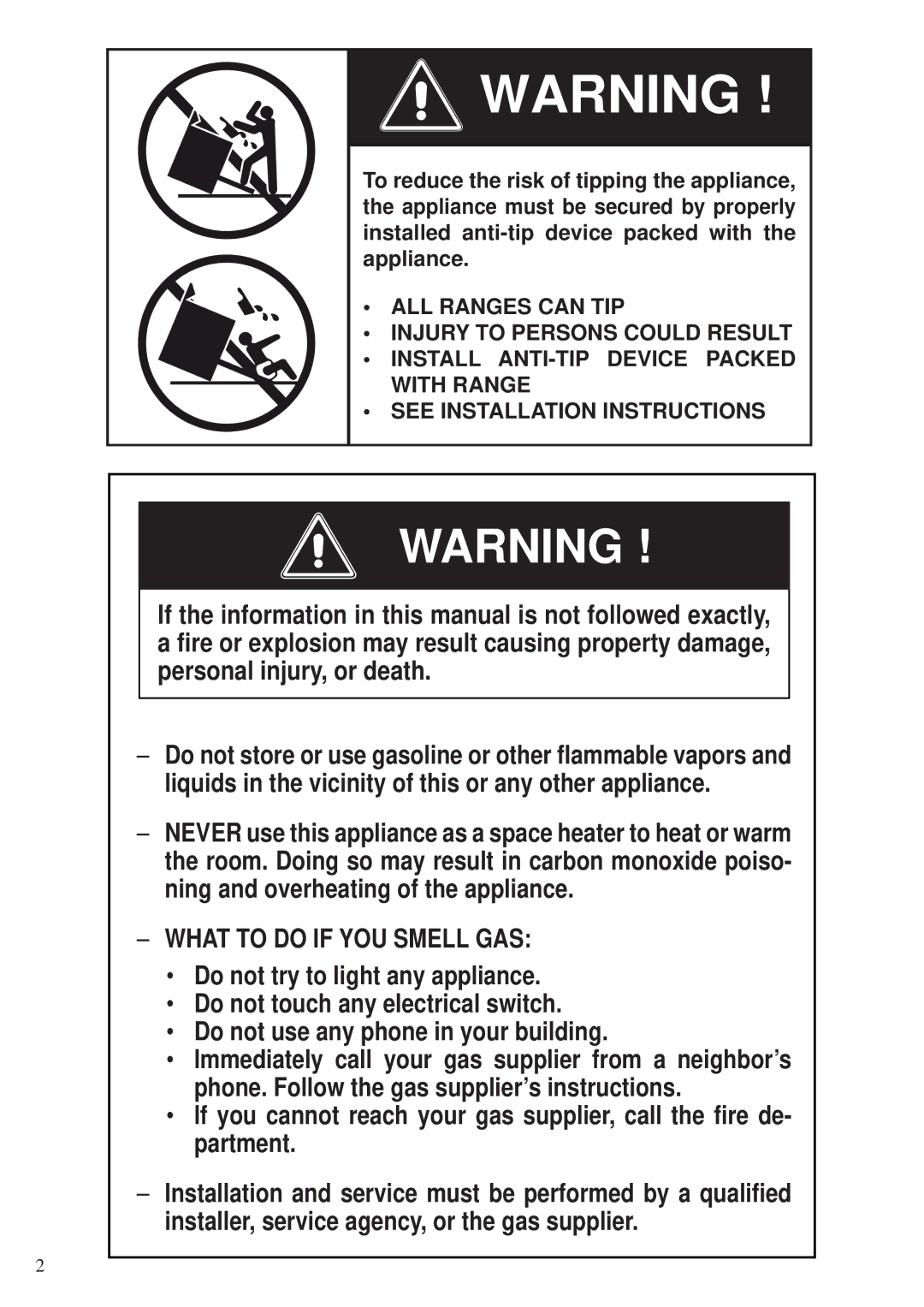 Fisher & Paykel OR30SDPWGX manual What to do if YOU Smell GAS 