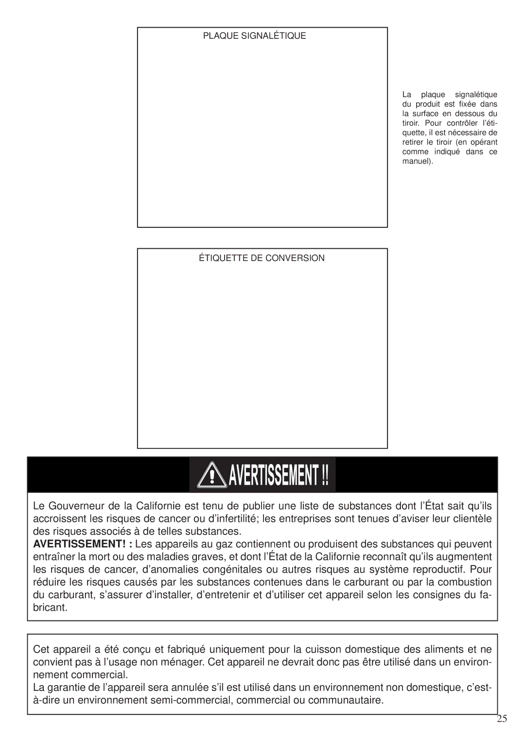 Fisher & Paykel OR30SDPWGX manual Étiquette DE Conversion 