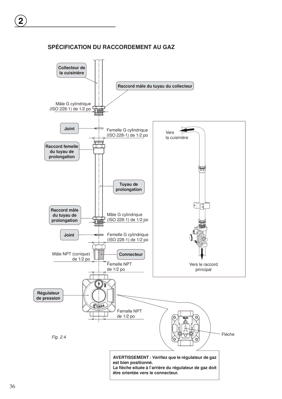 Fisher & Paykel OR30SDPWGX manual Spécification DU Raccordement AU GAZ 