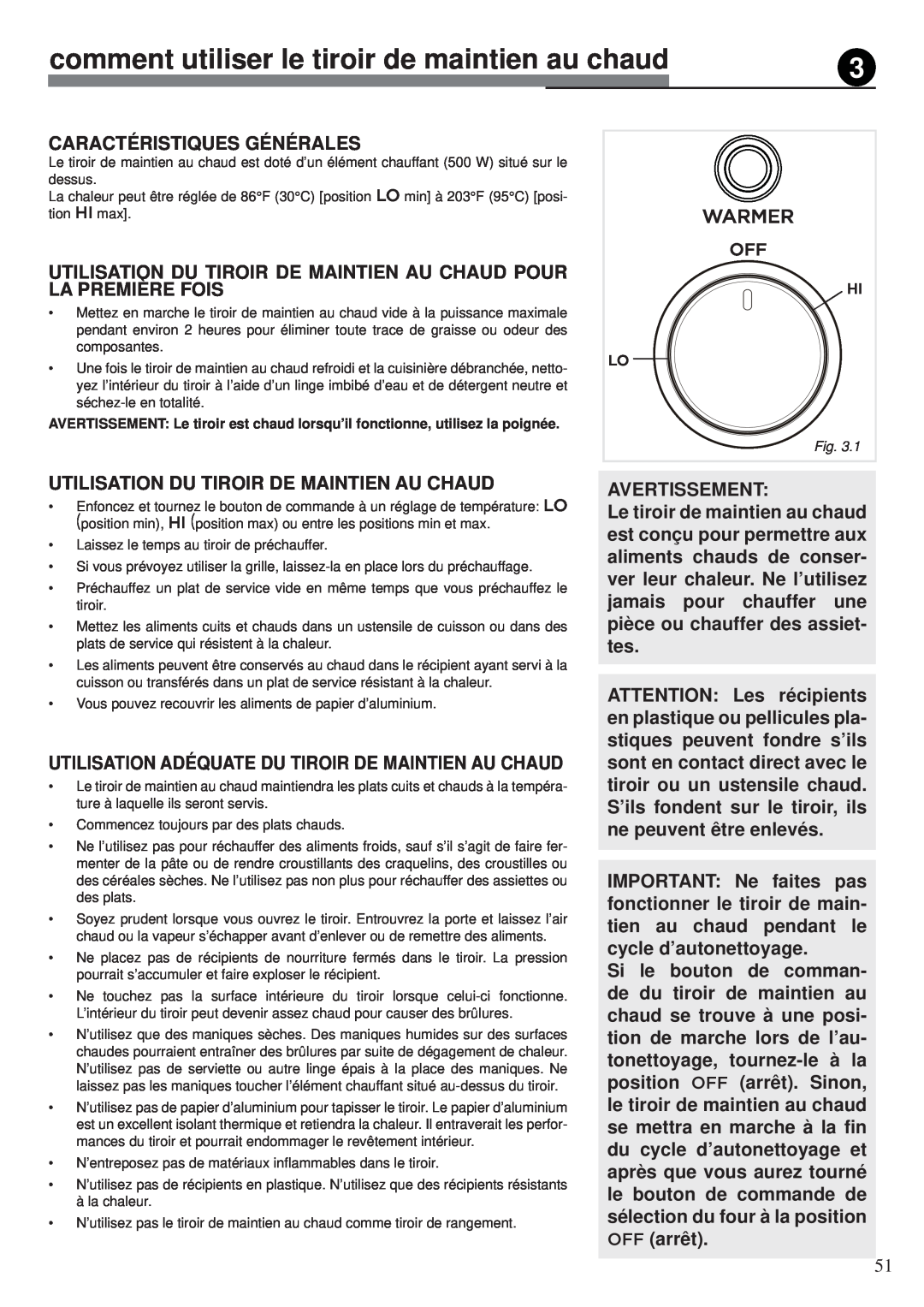 Fisher & Paykel OR30SDPWGX manual comment utiliser le tiroir de maintien au chaud 