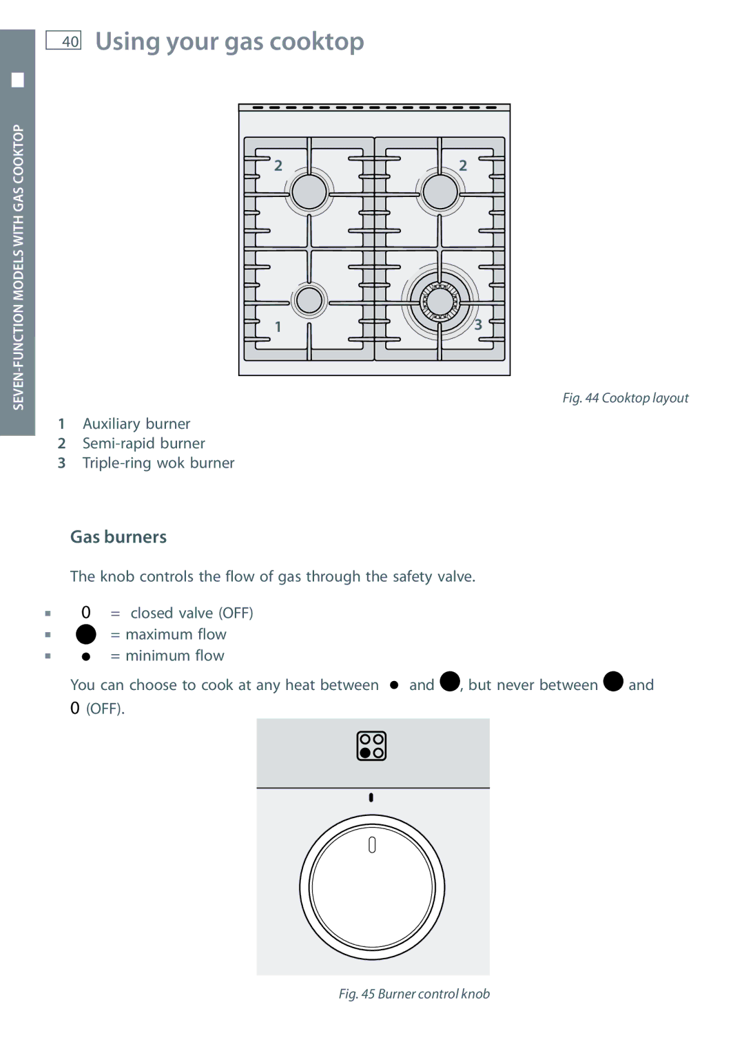 Fisher & Paykel OR60 installation instructions Using your gas cooktop 