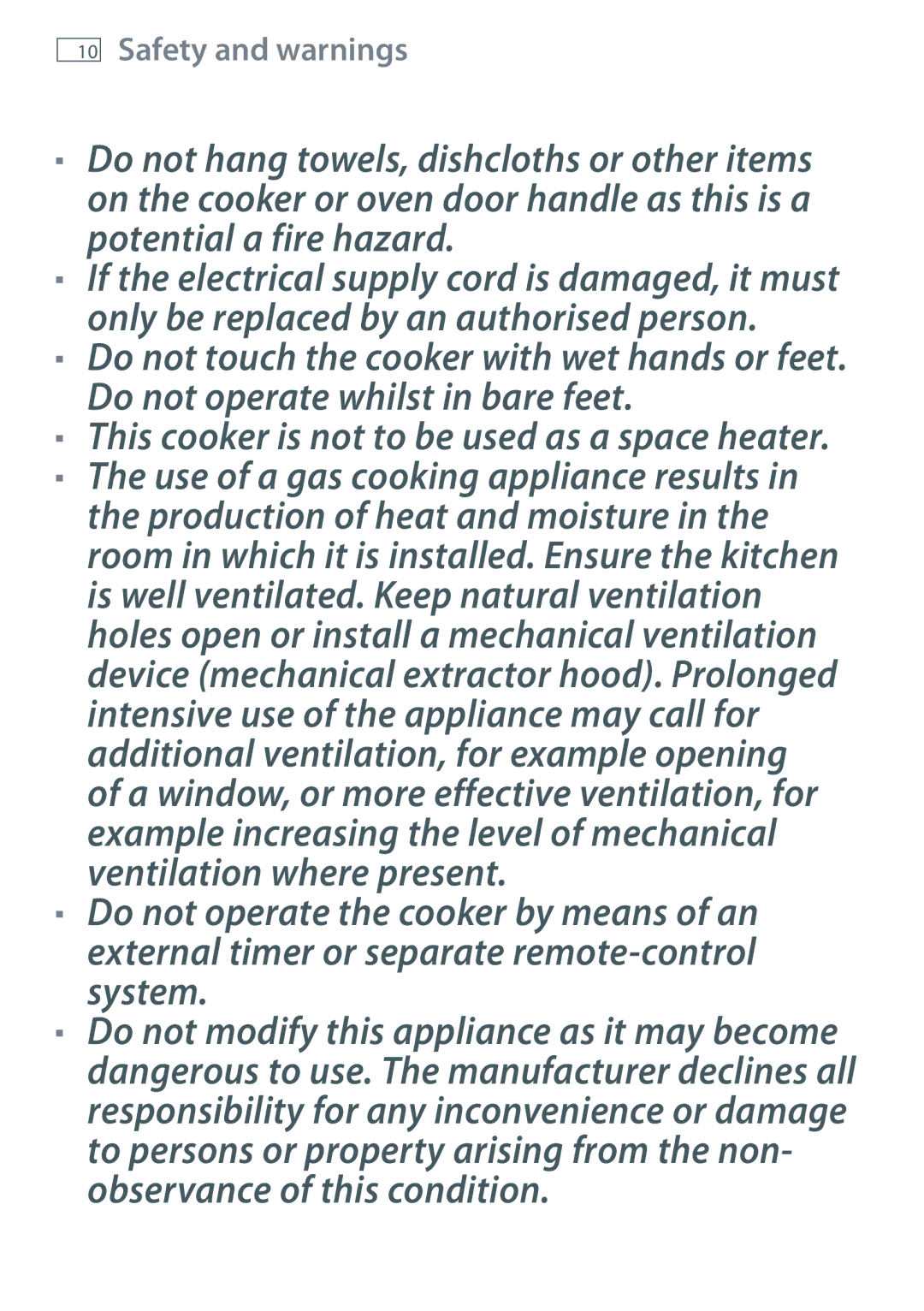 Fisher & Paykel OR90L installation instructions Safety and warnings 