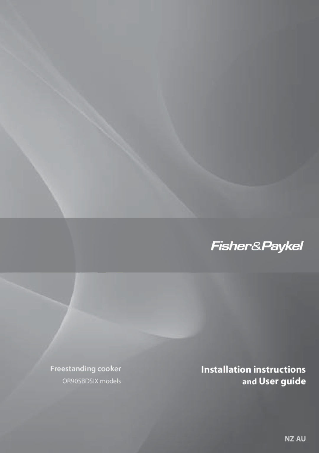 Fisher & Paykel OR90SBDSIX installation instructions Installation instructions 