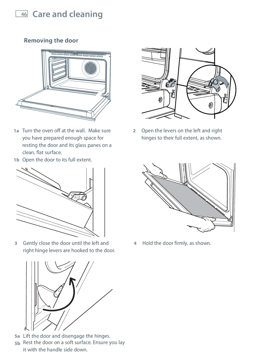 Fisher & Paykel OR90SBDSIX installation instructions Removing the door 